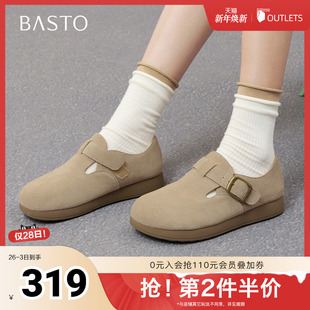 新款 休闲女单鞋 商场同款 时尚 F3111CM5 勃肯鞋 百思图2025秋季