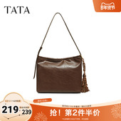 TATA他她女包2025冬季 通勤气质托特包简约单肩包斜挎包LB338CX5
