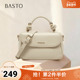 百思图2026春季 简约单肩斜挎包女JA274AX6 马鞍包时尚 新款 商场同款