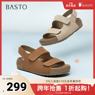 厚底女凉鞋 百思图2025夏季 户外运动休闲凉鞋 时尚 D7732BL5 新款