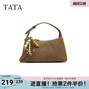 女简约质感斜挎小方包新款 LB332CX5奥莱 他她春商场同款 TATA