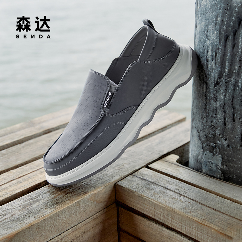 森达帆布鞋男款2024新款