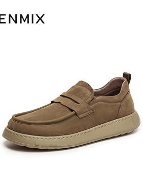 天美意2025秋新款休闲复古百搭系带厚底户外男工装鞋GZX89CM5