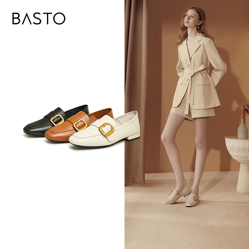 秋季女单鞋百思图时尚金属