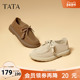 TATA他她复古全包勃肯鞋 CV601AM5 2025秋新款 女鞋 真皮休闲圆头单鞋