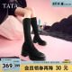 Tata他她厚底弹力长靴女靴子休闲显瘦高筒靴奥莱冬季 7DK80DG4 新款