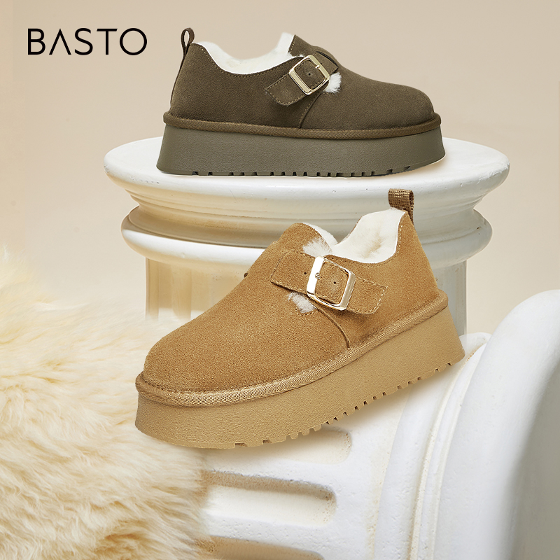 2023时髦休闲雪地靴百思图休闲