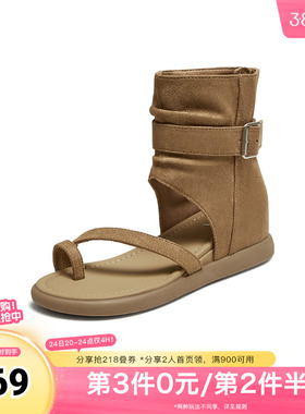 TATA/他她2025秋简约百搭女休闲凉鞋新款GVB01BB5