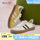 平跟圆头女休闲鞋 简约户外运动百搭德训鞋 V2508AM5 新款 百思图春季