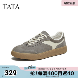 舒适百搭休闲鞋 TATA他她男鞋 2026春季 新款 PHE01AM6 厚底增高德训鞋