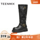天美意2025冬新款 商场同款 高直筒显瘦百搭厚底女骑士靴BM351DG5