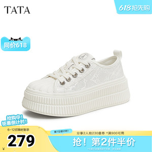 TATA/他她春商场同款运动时尚休闲女板鞋新款GNG03AM5奥莱