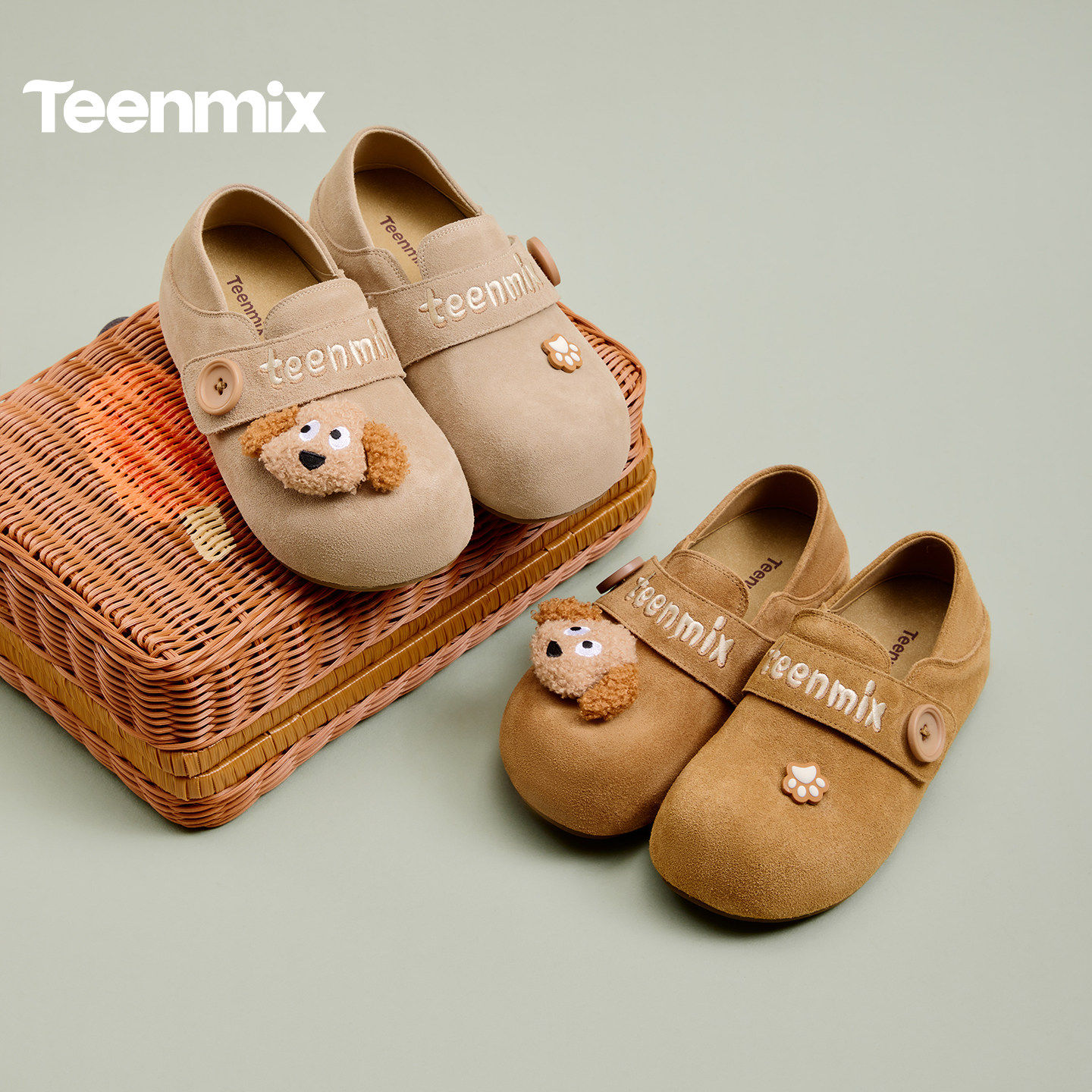 天美意2026春新款舒适单鞋狗狗款一脚蹬百搭女勃肯鞋BM141AM6