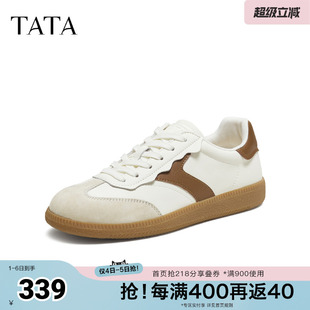 鞋 TATA他她女鞋 子GHG02CM5 新款 女百搭休闲鞋 2025秋商场同款 德训鞋