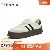 通勤舒适女休闲鞋 天美意2025冬新款 简约休闲德训鞋 KG142DM5