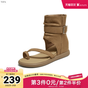 GVB01BB5 新款 TATA 他她2025秋简约百搭女休闲凉鞋