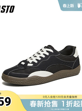 百思图2026春季新款德训鞋时尚复古休闲运动男鞋25200AM6