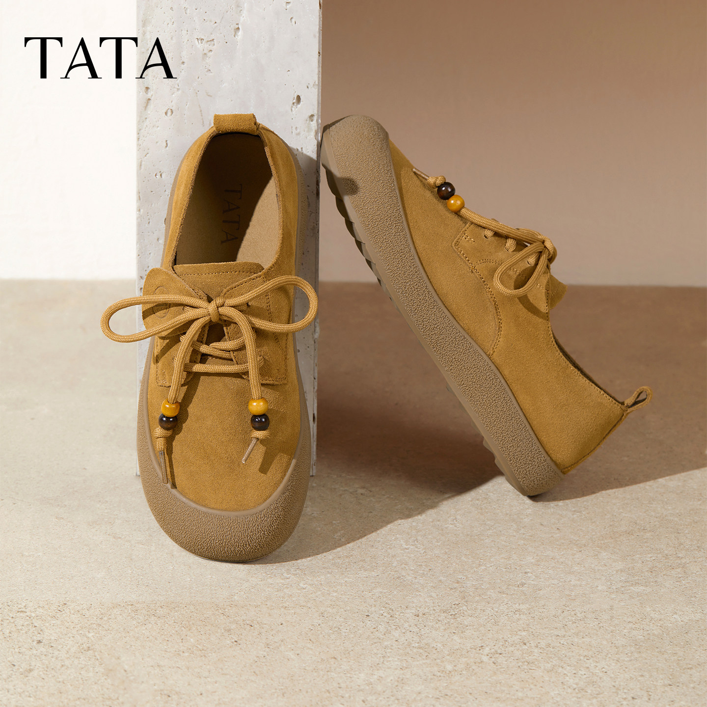 TATA他她女鞋2025年秋时尚休闲鞋勃肯鞋新款圆头厚底鞋4TR03CM5,女鞋,勃肯鞋/软木鞋,淘宝优惠券,粉丝福利购,淘宝优惠卷