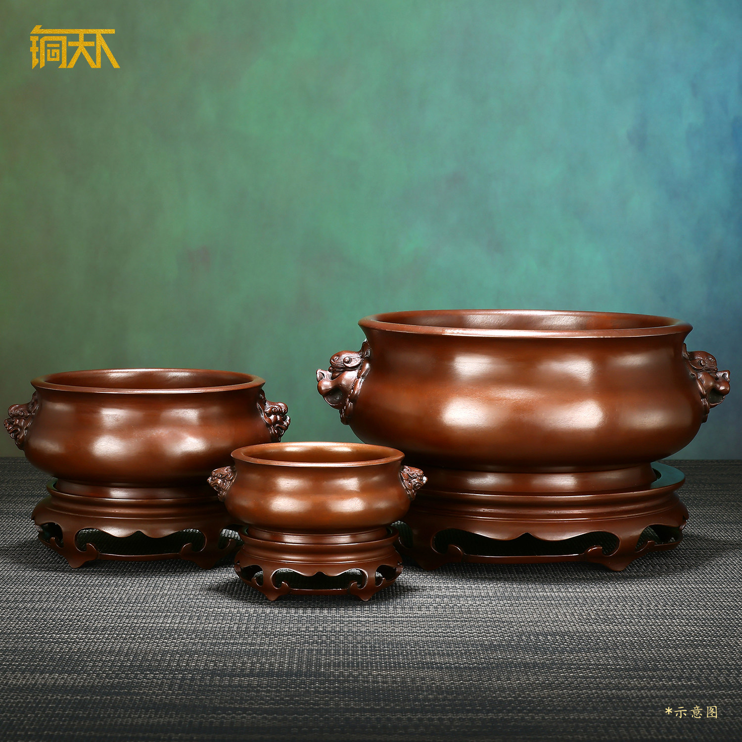 紫铜工艺品供奉香炉狮子炉