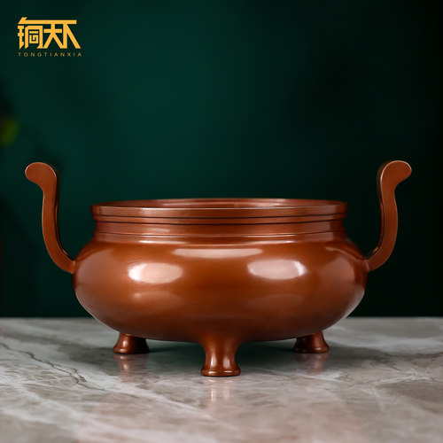 紫铜材质官帽炉供奉香炉