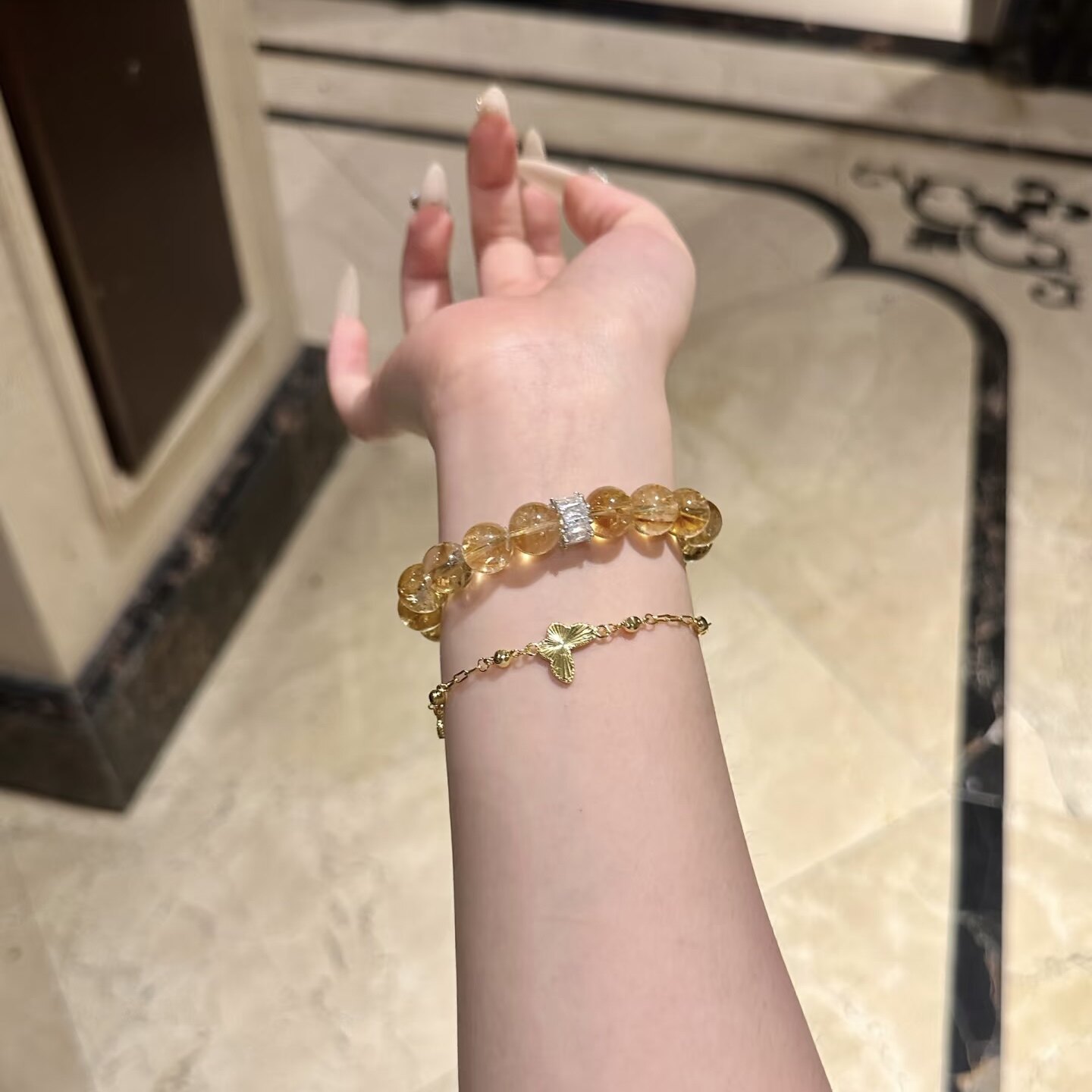【日进斗金】天然黄塔晶手链女招财转运饰品轻奢高级感黄水晶手串