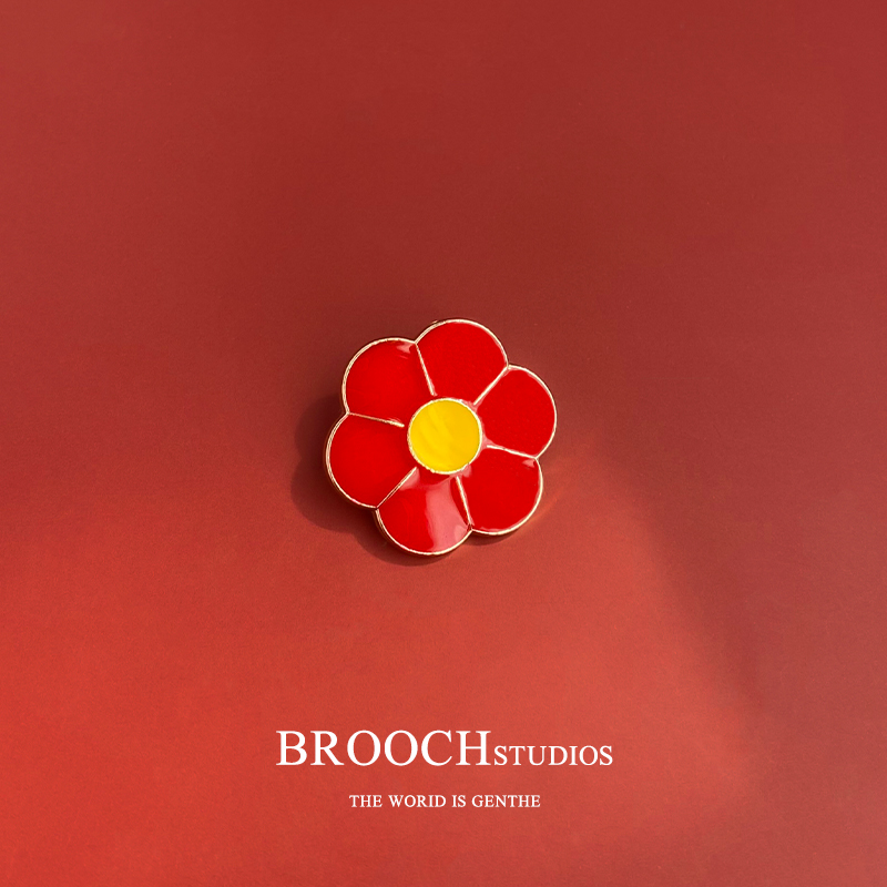 brooch一朵2023年新款夏季小红花