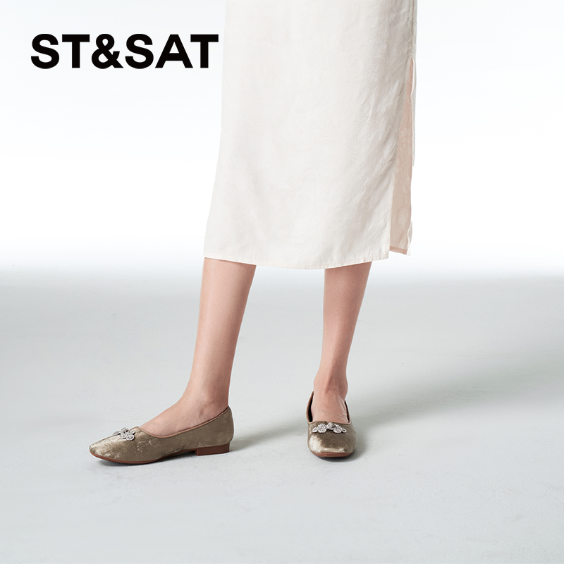 星期六时尚芭蕾舞鞋新款简约优雅通勤上班优雅女鞋SSC3111090
