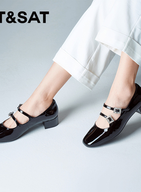 星期六玛丽珍鞋春季新款增高一脚蹬优雅时尚百搭女SSC111101S