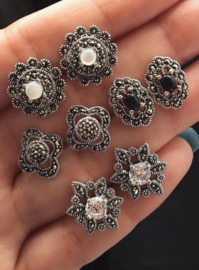 欧美耳环 earring 4 piece set vintage stud earrings 复古耳钉
