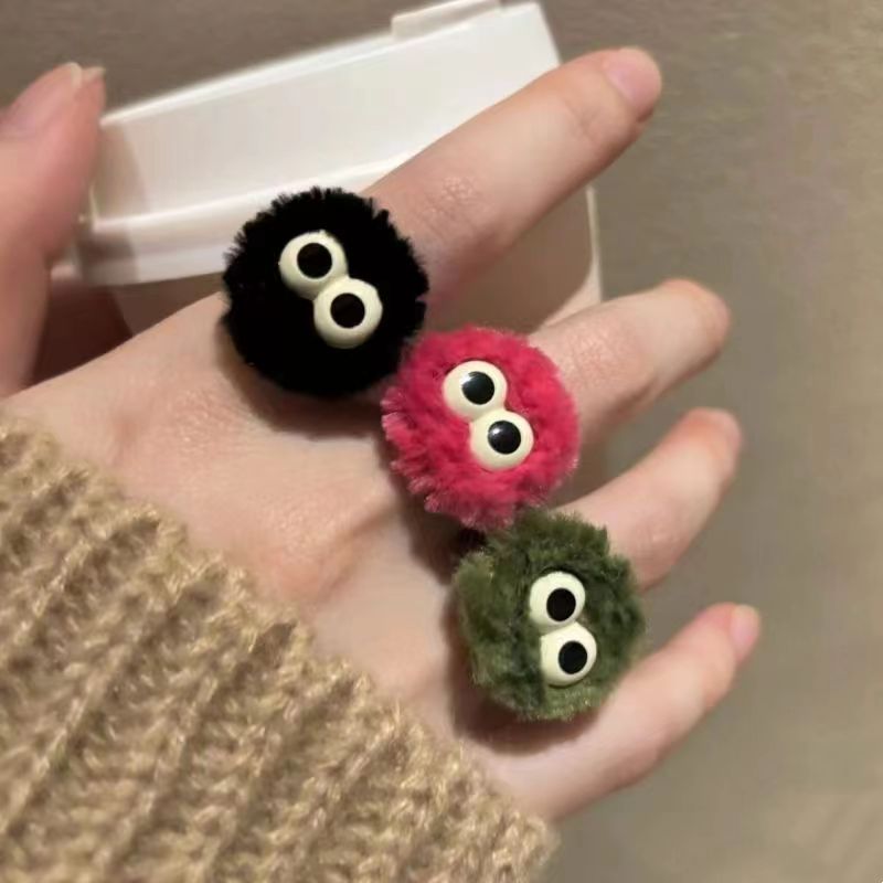 卡通毛绒戒指女cute plush ring women funny index finger rings 饰品/流行首饰/时尚饰品新 戒指/指环 原图主图