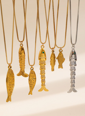 clavicle chain New beautiful little fish pendant necklace