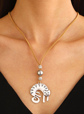 项链 women Ethnic style Alloy niche pendant playful necklace