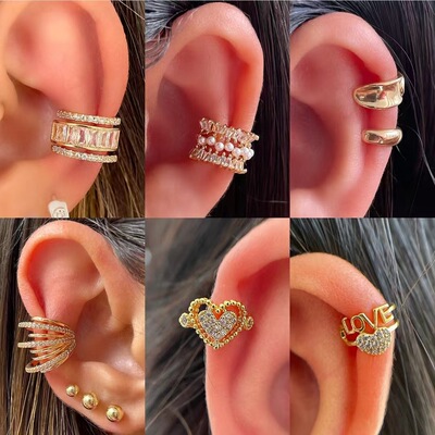 优雅耳夹Retro single earring cold wind no piercing ear clips