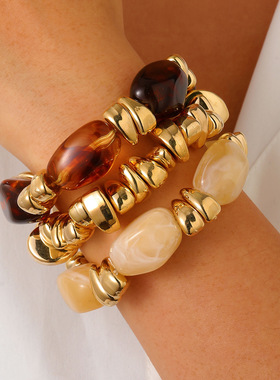 New Fashion Retro Turquoise Bracelet Bead Set Bracelet手串女