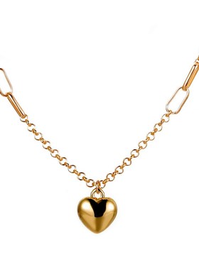 欧美创意爱心吊坠项链ins