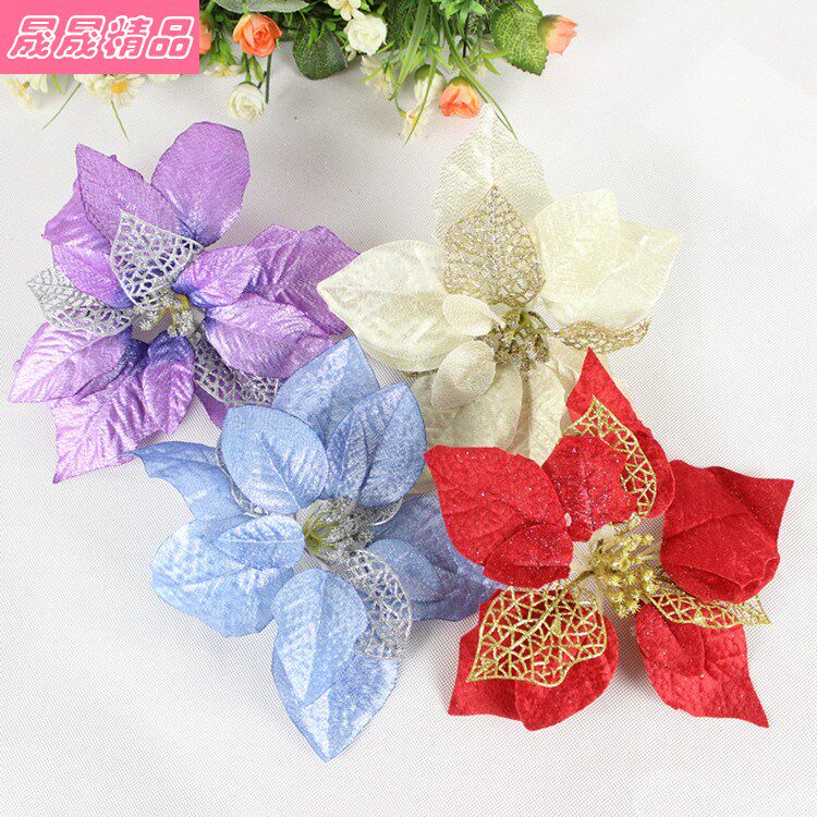 Christmas flower ornament Xmas tree pendant Party decoration