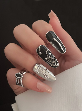 Girl Open nail ring Set Women's Personalized Rings欧美指甲环