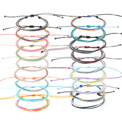 Women Adjustable Woven Colorful Wax Thread Bracelet 蜡线手链