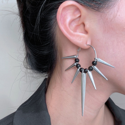 hyperbole Thorny earring punk pendant Rock Hip Hop Earrings