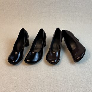 「乖乖头单鞋 官方正品 」7cm亮皮简约高跟L1374 推荐 六也｜宅女同款