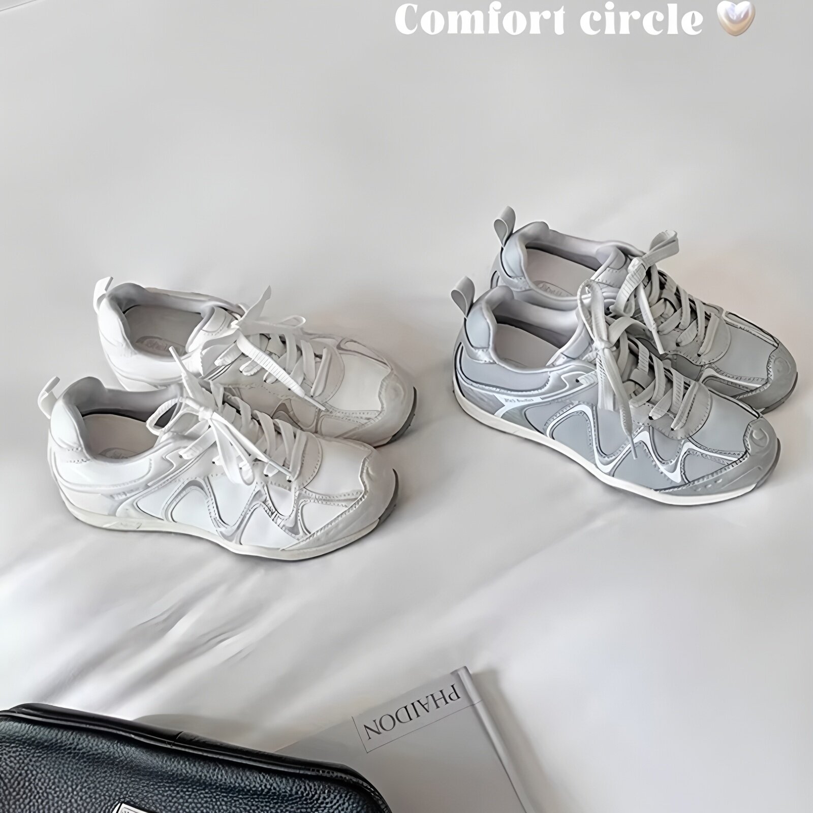 葡萄妈studiolee 增高5cm~ 百搭圆头拼接系带运动鞋休闲阿甘鞋女图片