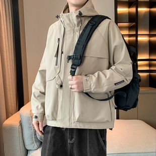 耐克頓2025新款 沖鋒外套男士 機(jī)能工裝 連帽外套戶外高級(jí)感 春秋季