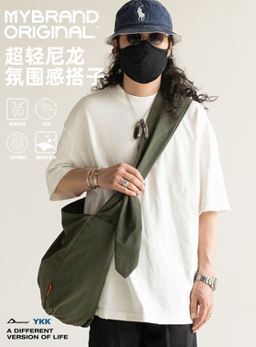 MYBRANDORIGINAL慵懒潮流男女腋下大容量斜挎单肩水桶包30L D3116