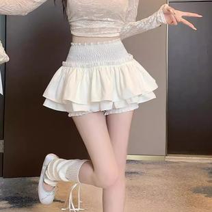 新款 复古 甜美蓬蓬裙半身裙子小个子四季 百褶裙蛋糕短裙半裙女夏季