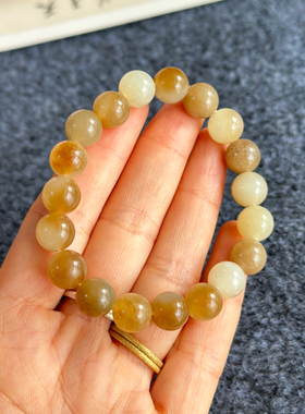 亏出正宗新疆和田玉糖白玉手串