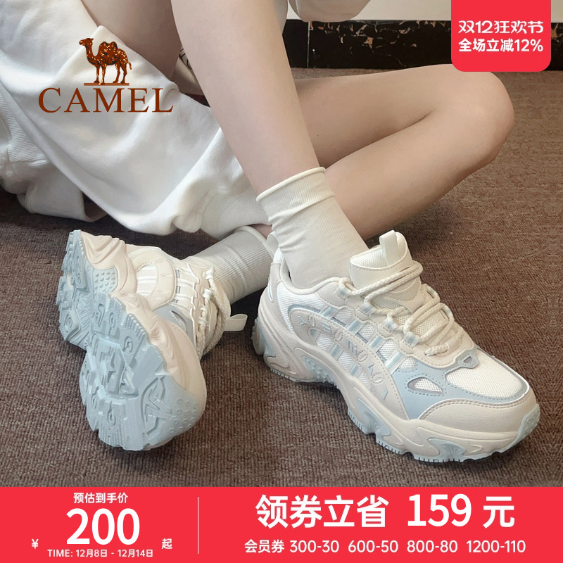 骆驼星途运动鞋女透气老爹鞋