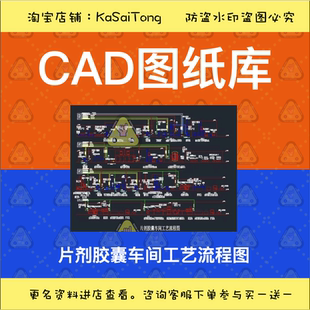 1028 制药PID 片剂胶囊车间工艺流程图 CAD