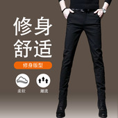 弹力小脚裤 商务休闲裤 正装 秋冬裤 男士 修身 韩版 九分裤 子男款 小西裤
