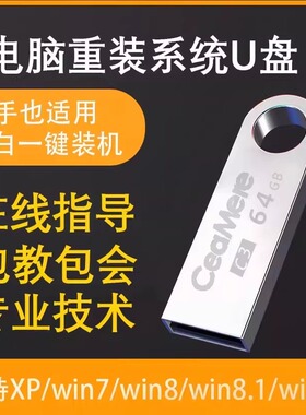 电脑重装系统u盘pe正版win10/11纯净版win7一键安装盘xp8装机启动