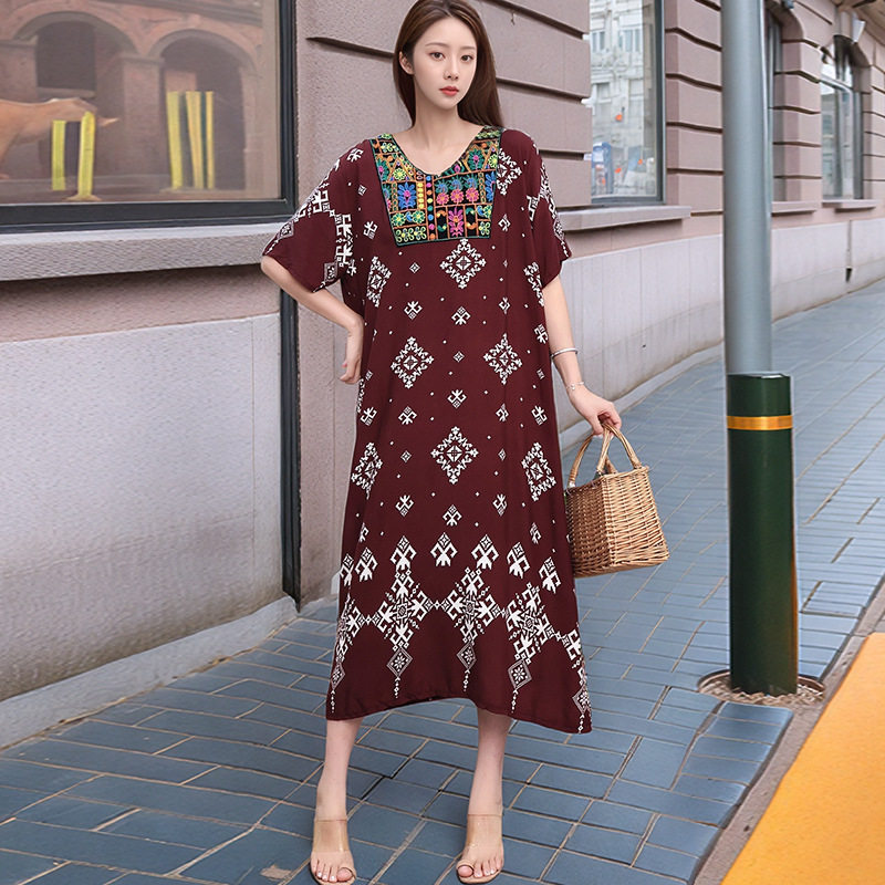 lady long dress women maxi robe vestidos boho beach 大码女裙